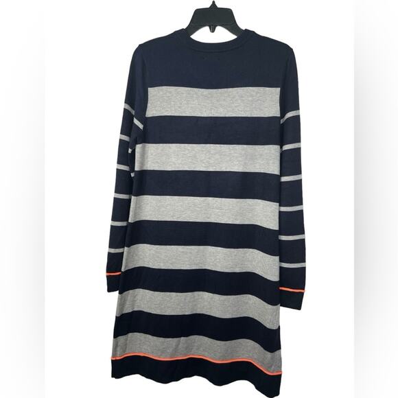 Vince Camuto Grey Black Striped Sweater Dress Size Medium - Picture 4 of 9